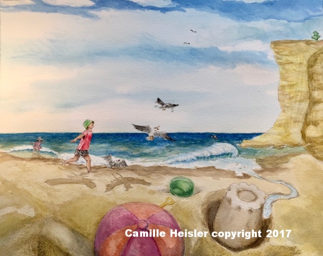 James, and Lily at the Beach, from the book "Exploring Soils: A Hidden World Underground"