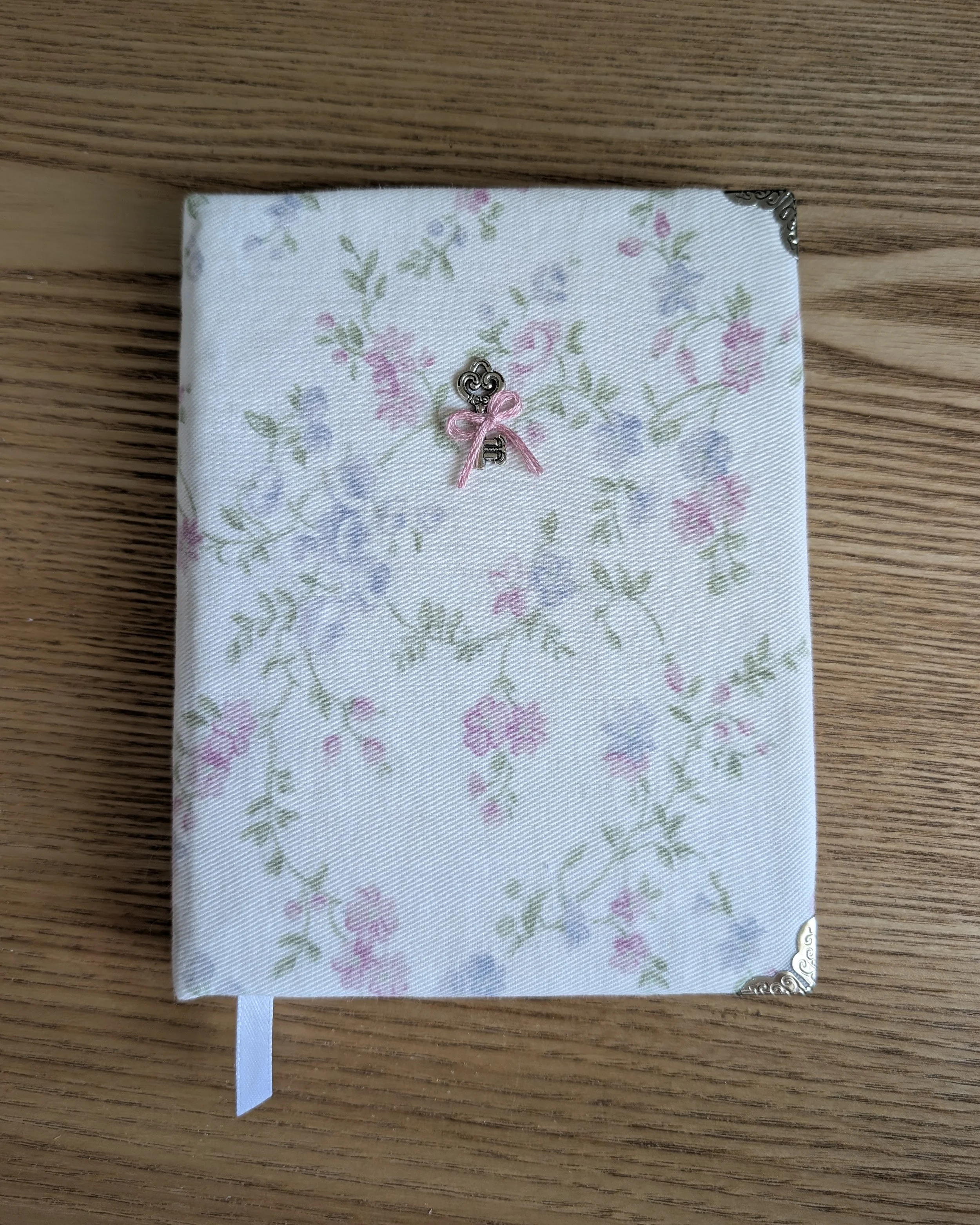 Upcycled Vintage Floral Fabric Journal | Handmade A6 Dotted Notebook (160 GSM)