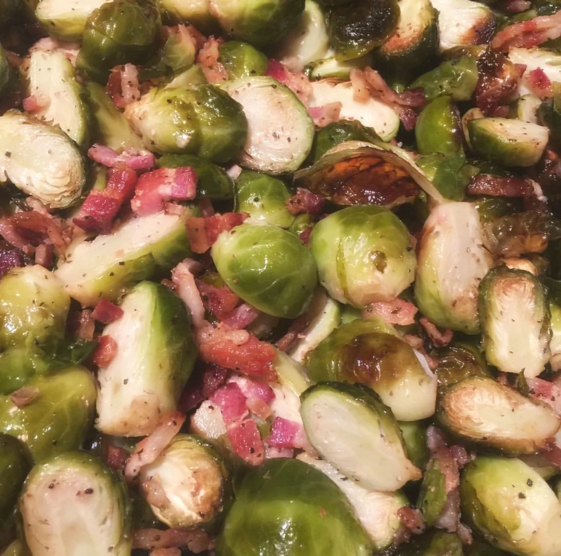 Roasted Bacon Brussel Sprouts