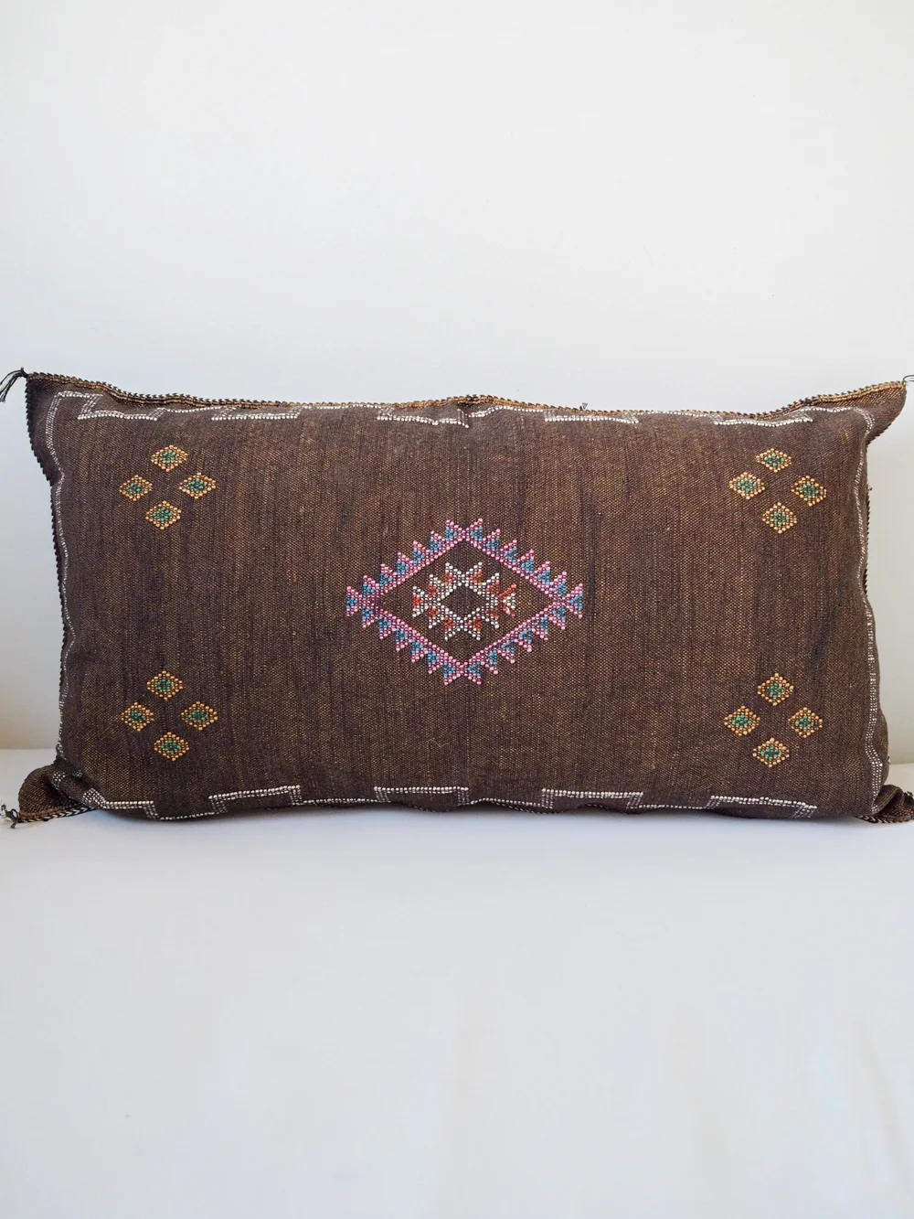 Big Cactus Silk Pillow Brown Aventyr