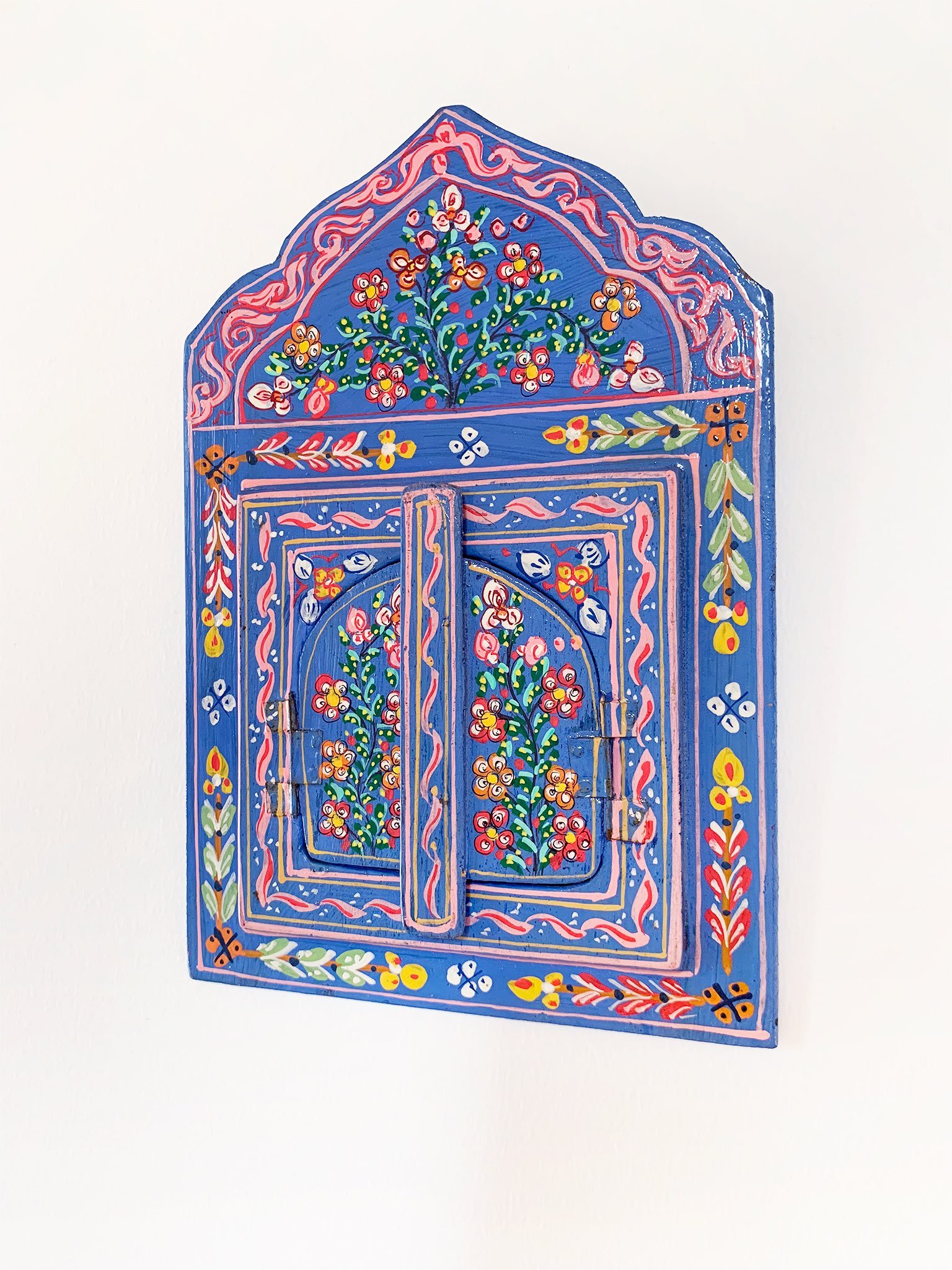Moroccan hand painted mirror - blue.jpg