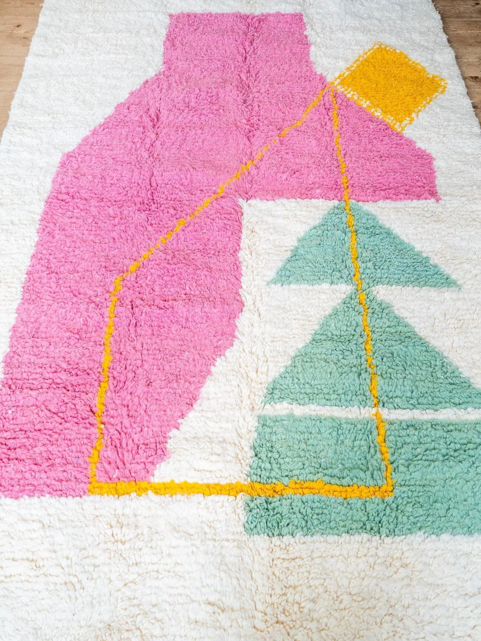 Moroccan Beni Ourain Wool Rug Anisah — Äventyr Bohemian Interior