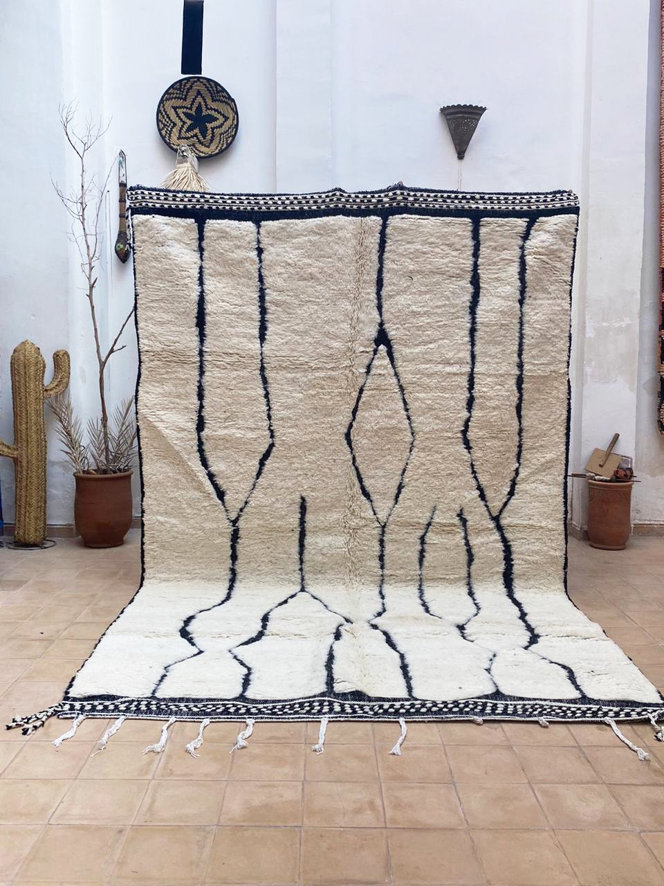Moroccan Beni Ourain Wool Rug - Abbas