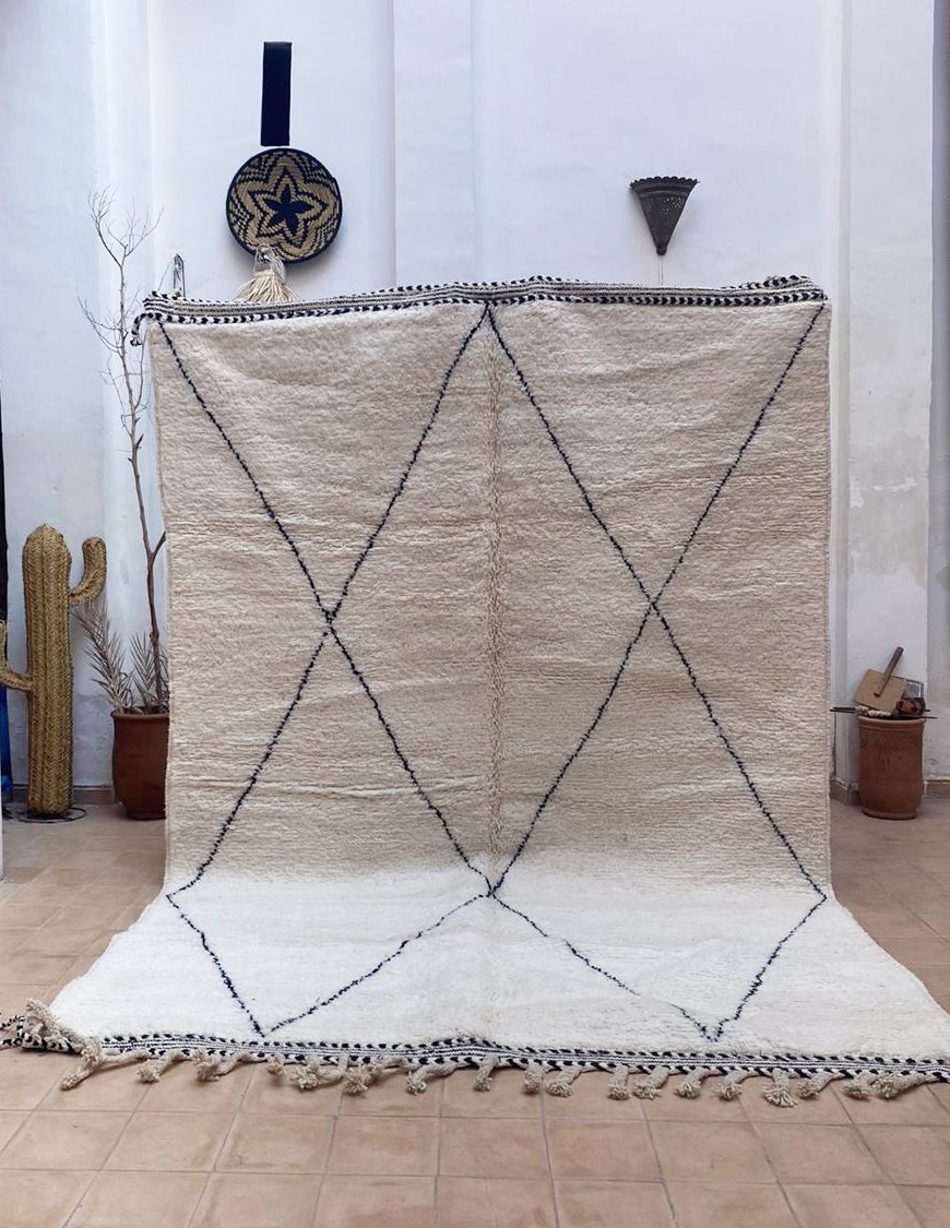 Moroccan Beni Ourain Wool Rug - Ayoub