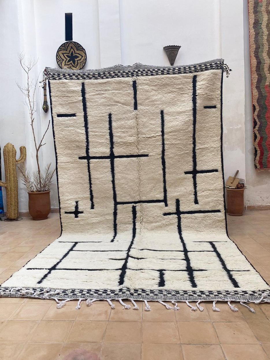 Moroccan Beni Ourain Wool Rug - Aicha