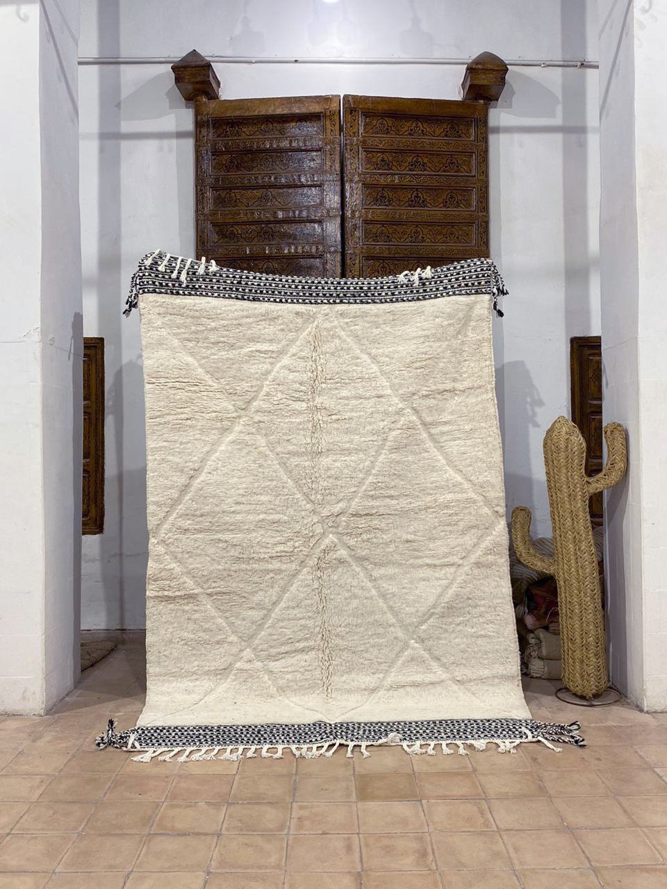 Moroccan Beni Ourain Wool Rug - Ahmed