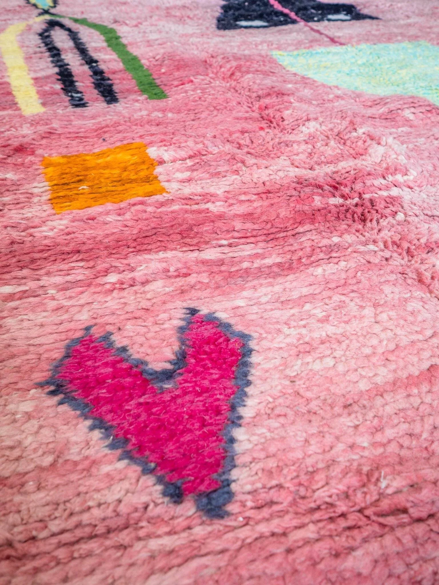 Moroccan Boujad Wool Rug Le Bleu — Äventyr Bohemian Interior