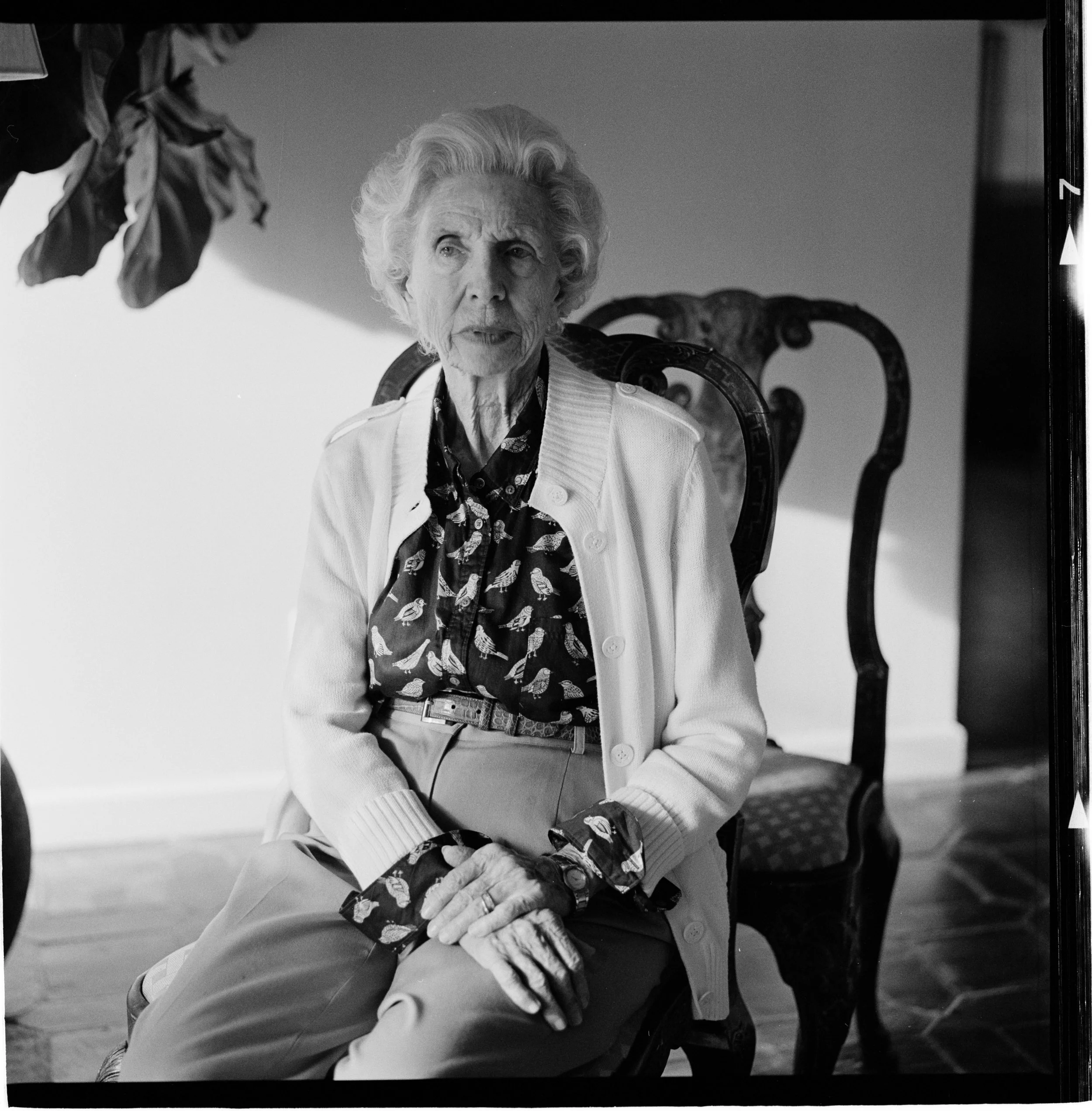 b&w Mom in DR w 2 chairs DR.jpg