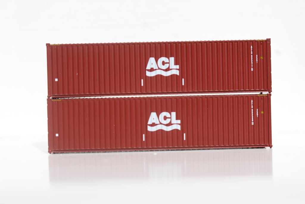 JTC N Scale 405313 ONE 40' Standard Height Container w/Magnetic System 2 Pack 