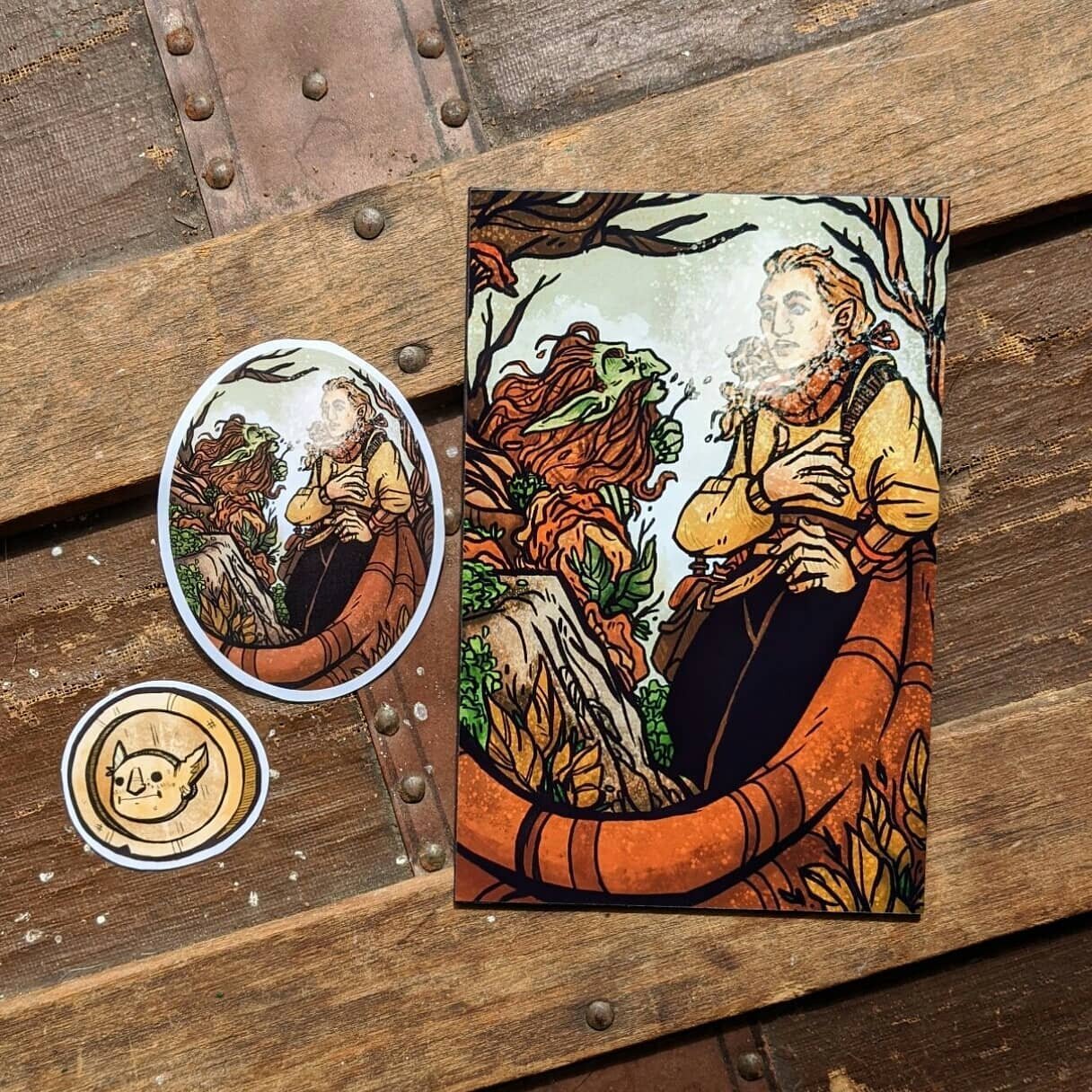 Ahhhh here we are! The full illustration for the very first Patreon physical reward delivery! We had a vote on two folk tales and the Yallery Brown (goblin shinnanigan fokletale) piece won by a land slide! As of right now, all the rewards are made (h