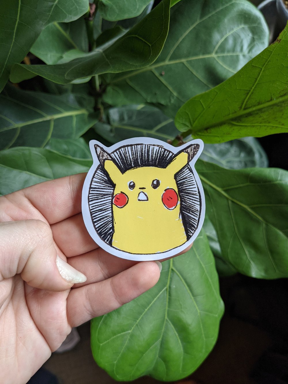 Surprised Pikachu Meme Pin — Sara Zunda Illustrations