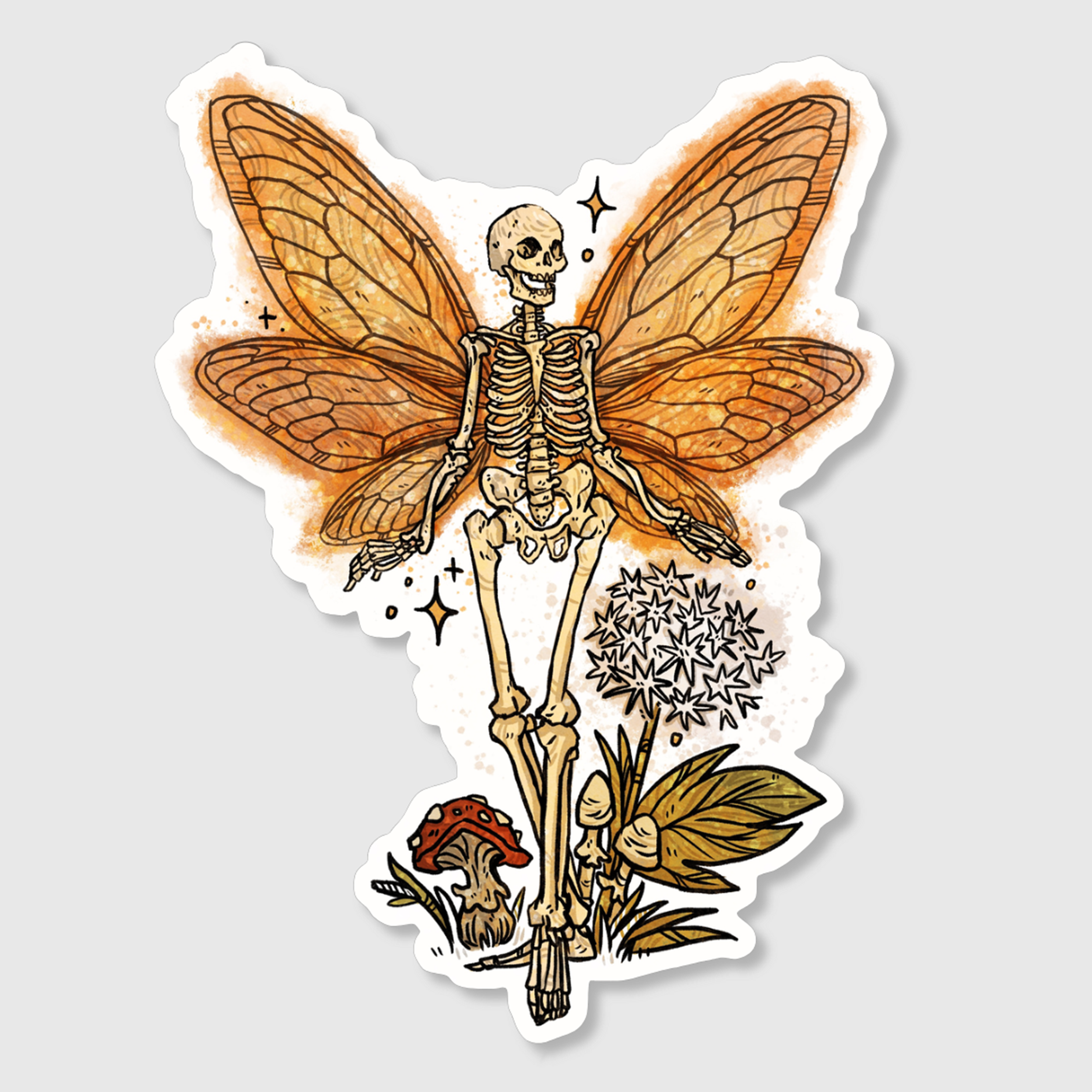 Skeleton Fairy Sticker!