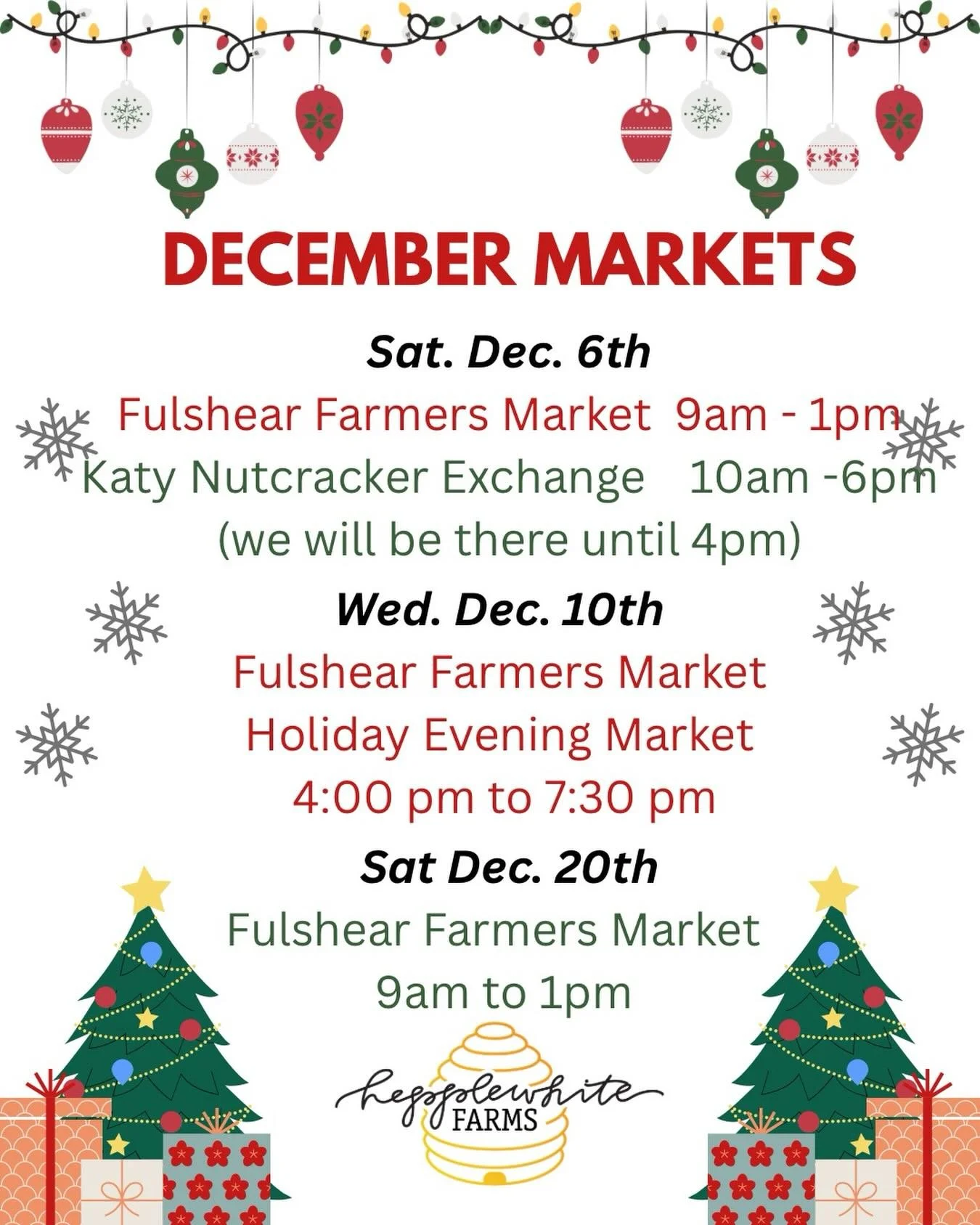 Last Markets of 2025! 
.
.
#hepplewhitefarms