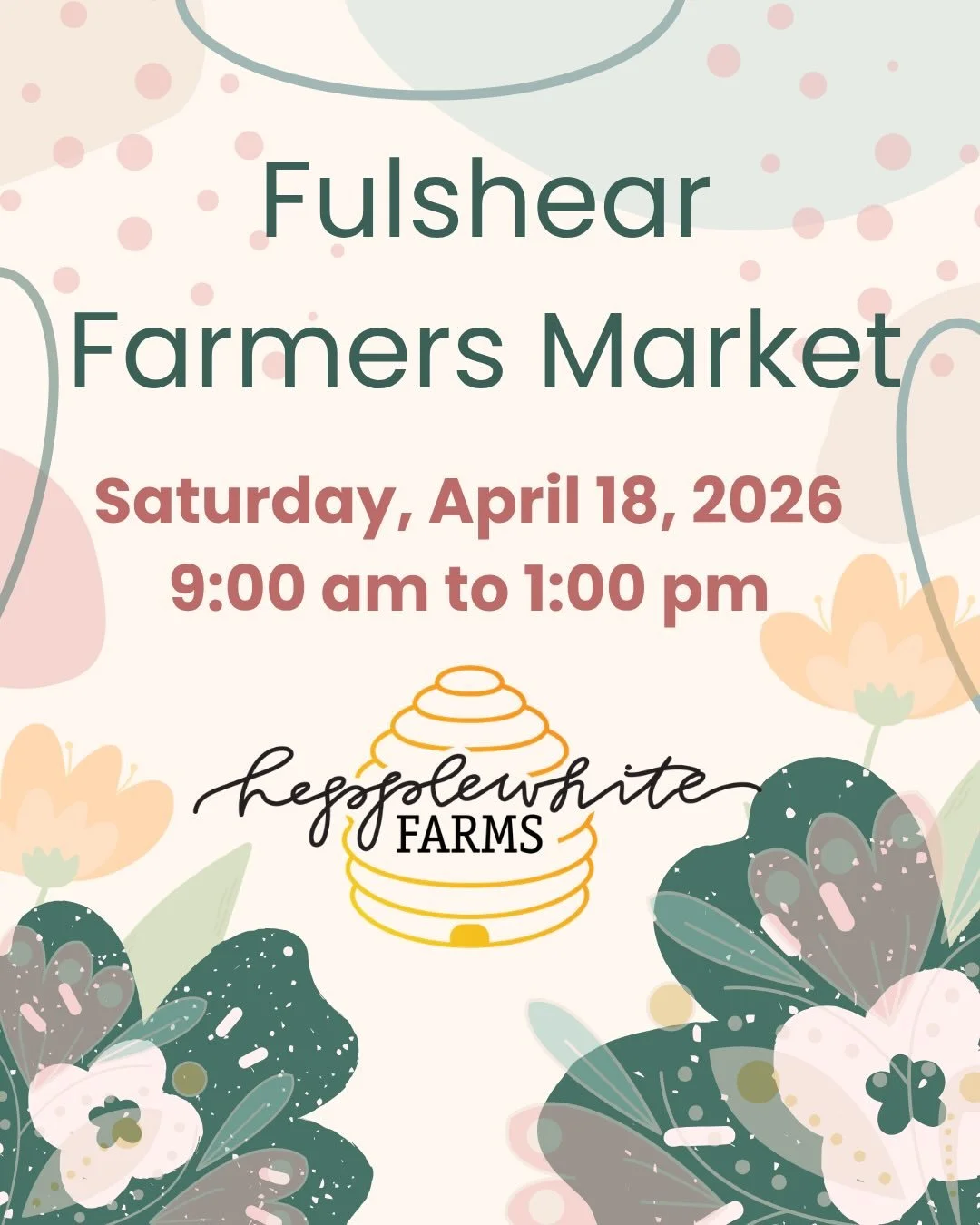 Stop by and see us @fulshear_farmers_market! 

#hepplewhitefarms #localhoney #fulsheartx #katytx #brookshiretx