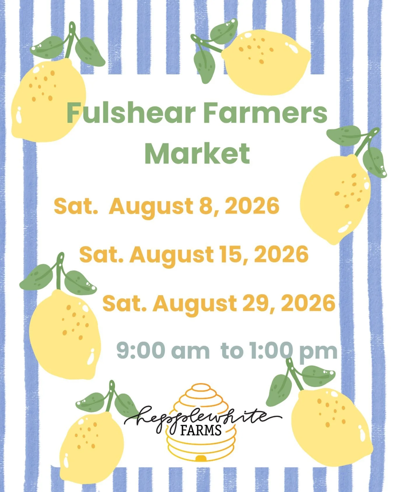 Check out our August Schedule! @fulshear_farmers_market  #hepplewhitefarms #localhoney #fulsheartx #knowyourbeekeeper