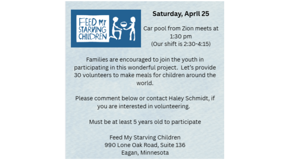 FMSC -- Food Packing Event (Eagan)