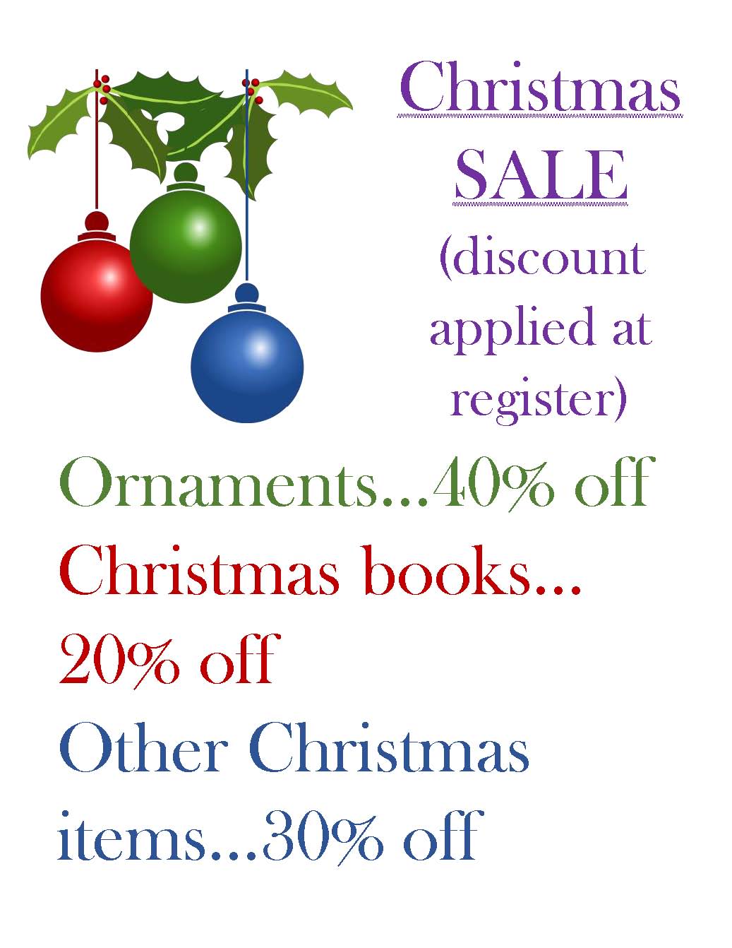 Christmas Sale!