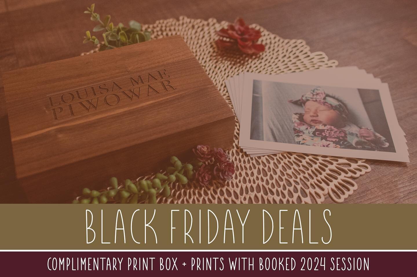 Have you been on the fence about booking a birth or documentary session? Well now is the perfect time to jump on my calendar! Today through Monday 11/27, enjoy a complimentary personalized 4x6 walnut print box + prints from your session when you book