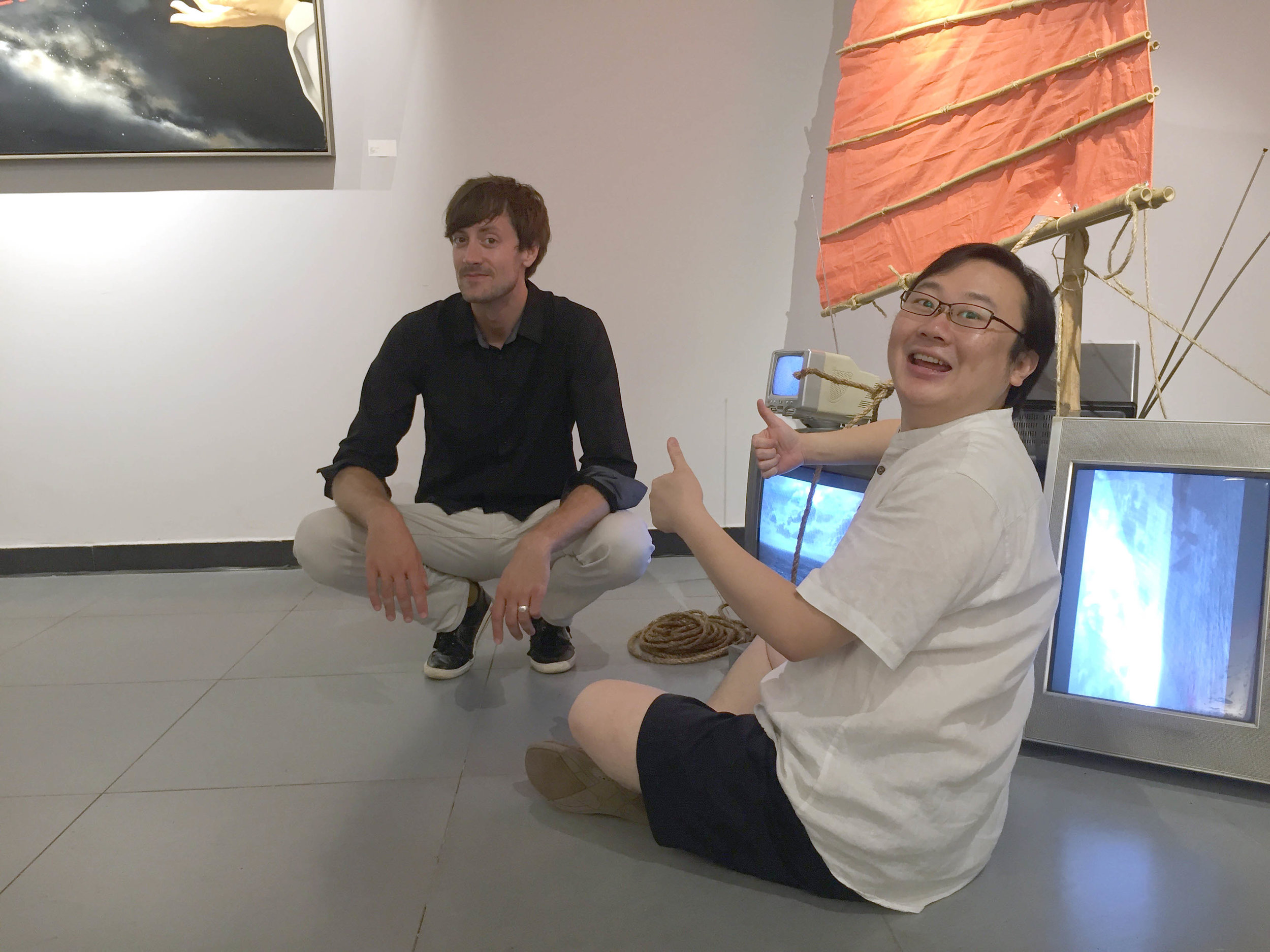 Artists Xu Fan and Joe Hedges 