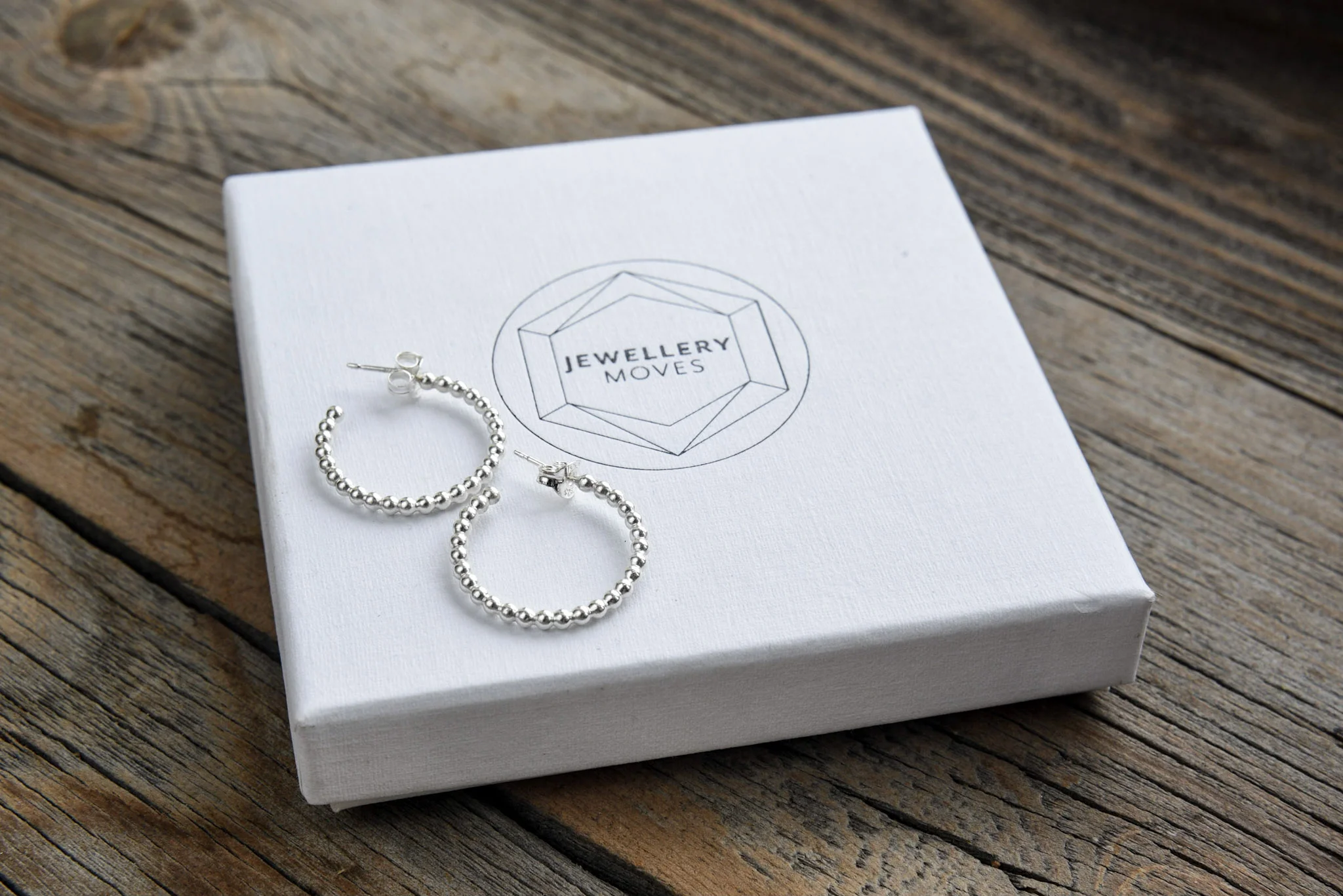 Large Hoop Sterling Silver Earrings