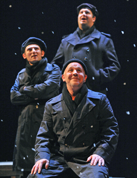 David Roberts with Gary Ruschman (left) and Adam Reinwald (right). Photo by George Byron Griffiths, 2010.