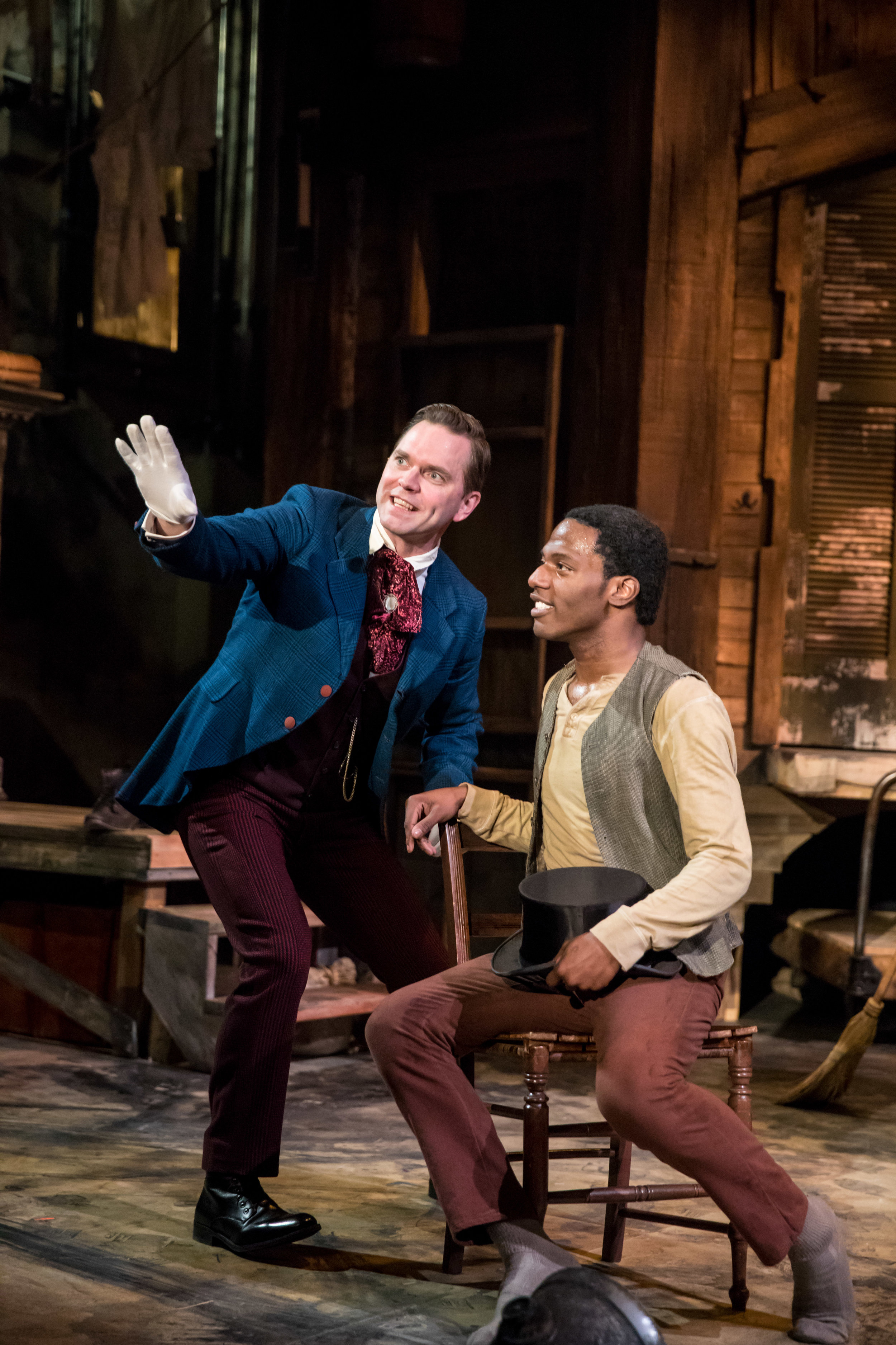 Dieter Bierbrauer (P.T. Barnum) and Lamar Jefferson (Willie Lane), Photo credit: Dan Norman