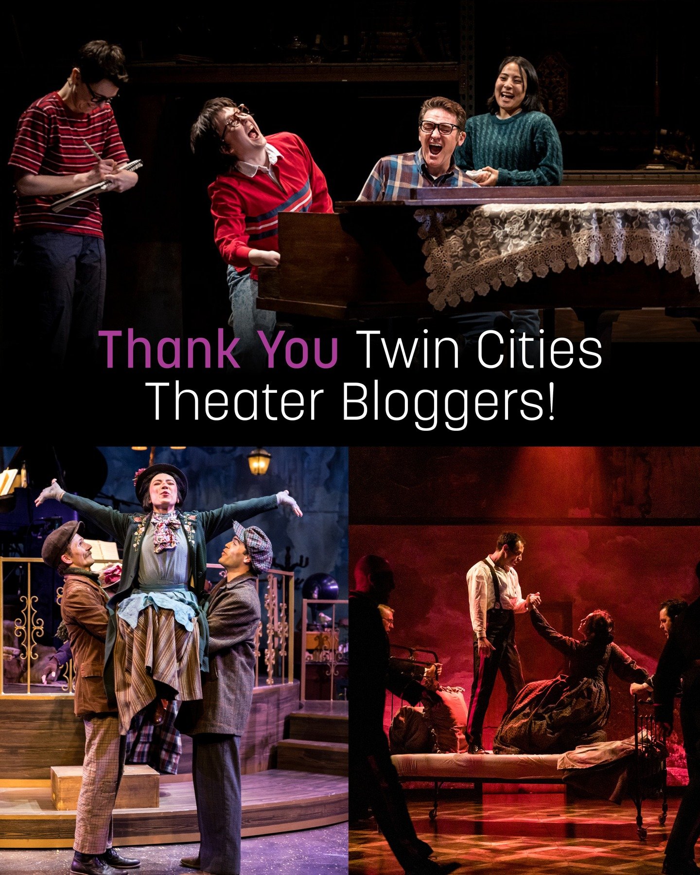 Thank you @twincitiestheaterbloggers for recognizing Theater Latt&eacute; Da and our productions of FUN HOME, PASSION and MY FAIR LADY in this year's award nominations!

We're proud to be a part of such a vibrant arts community and are so grateful fo