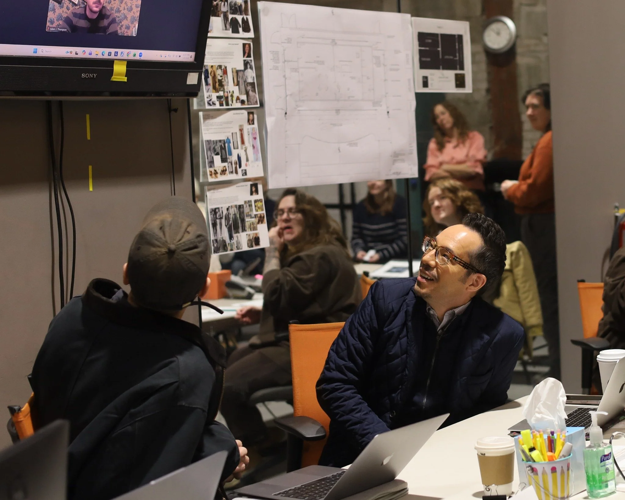 Rehearsals began Tuesday for THE GLASS MENAGERIE, gathering the cast, creative team, staff and board members to learn more about the set, costumes, projections and original music that will shape the world of Latt&eacute; Da's production of Tennessee 