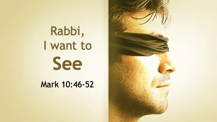 Rabbi, I want to See