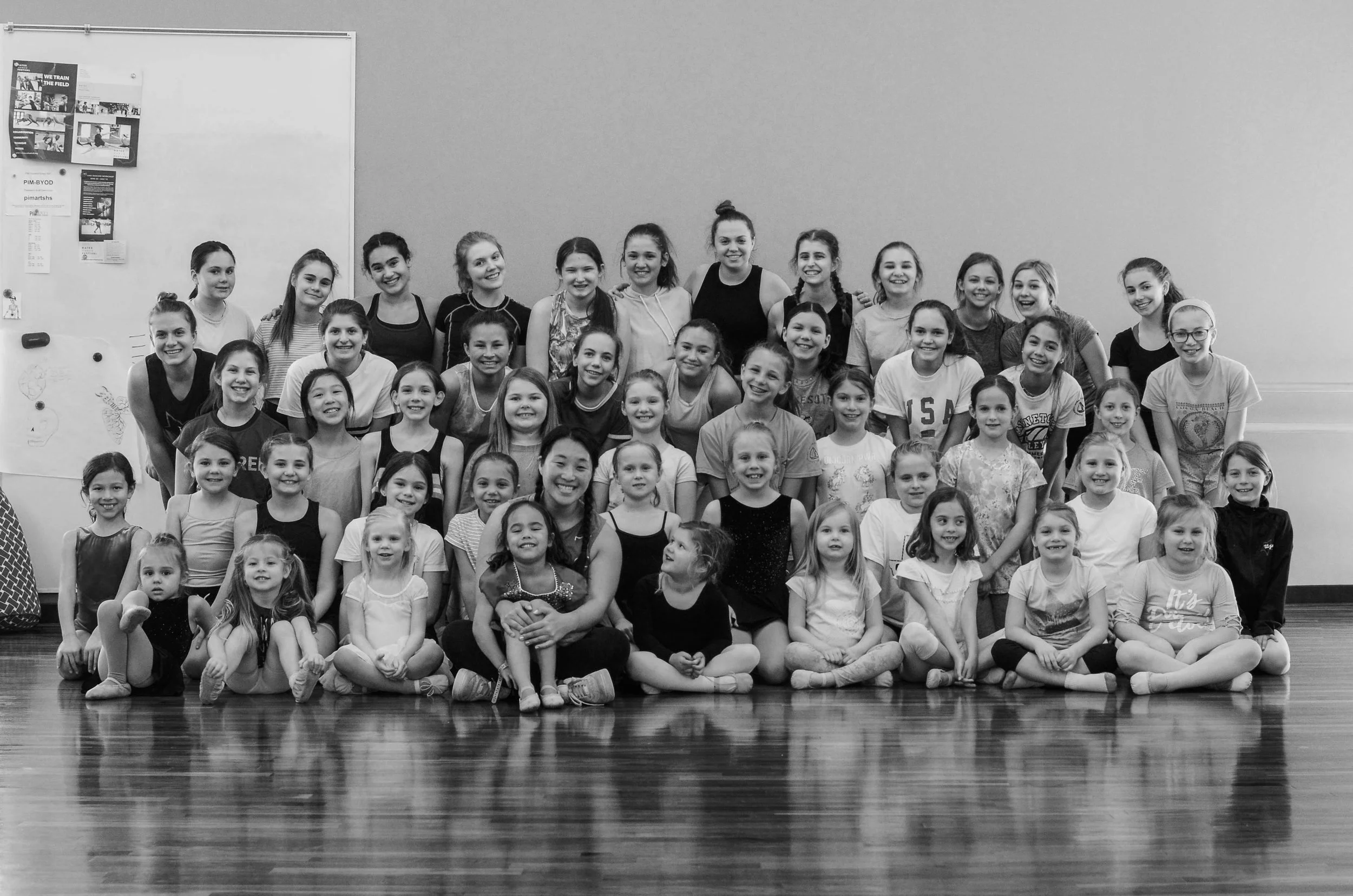 Dancers participating in our 2019 Production routine, ranging in age from 3 - 18 years old
