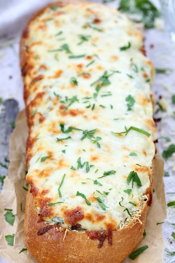 Spinach Artichoke Dip Garlic Bread — Culinary Kids Academy