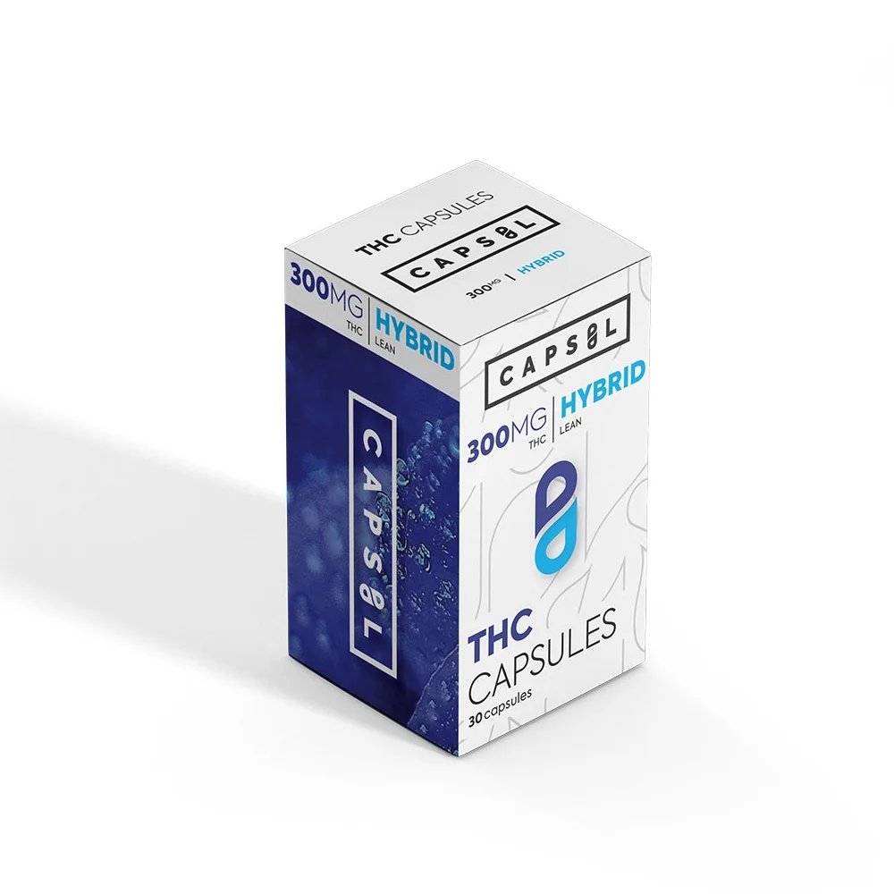 Blue medical marijuana product packaging design