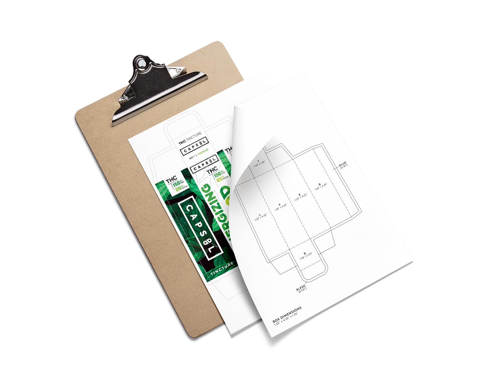 Product package design and development. Blueprint for the physical build out of the package along with the design that will go on it.