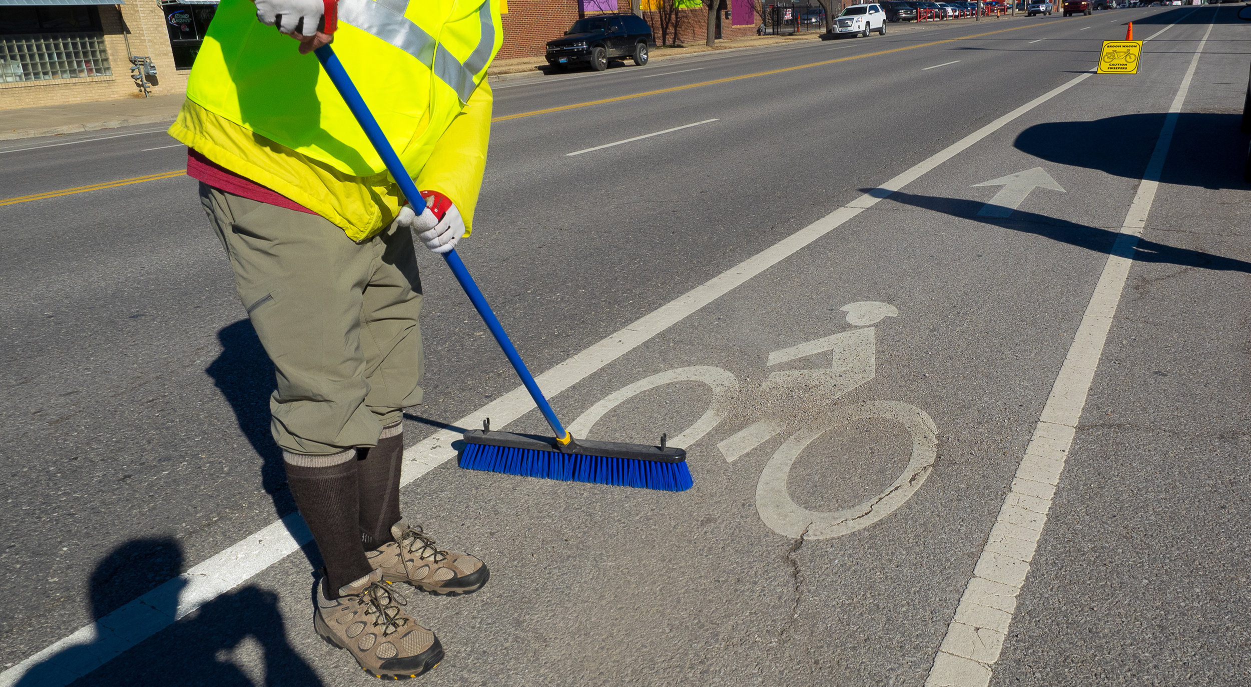 sweeping bike lane
