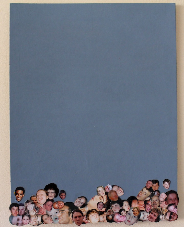    Tiny Heads  
 15.5" x 11.5" | Found photos, acrylic, on board | 2013 
 &nbsp;  