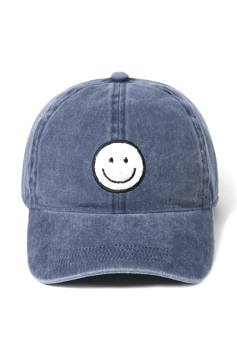 SMILEY WASHED CAP DENIM.jpeg