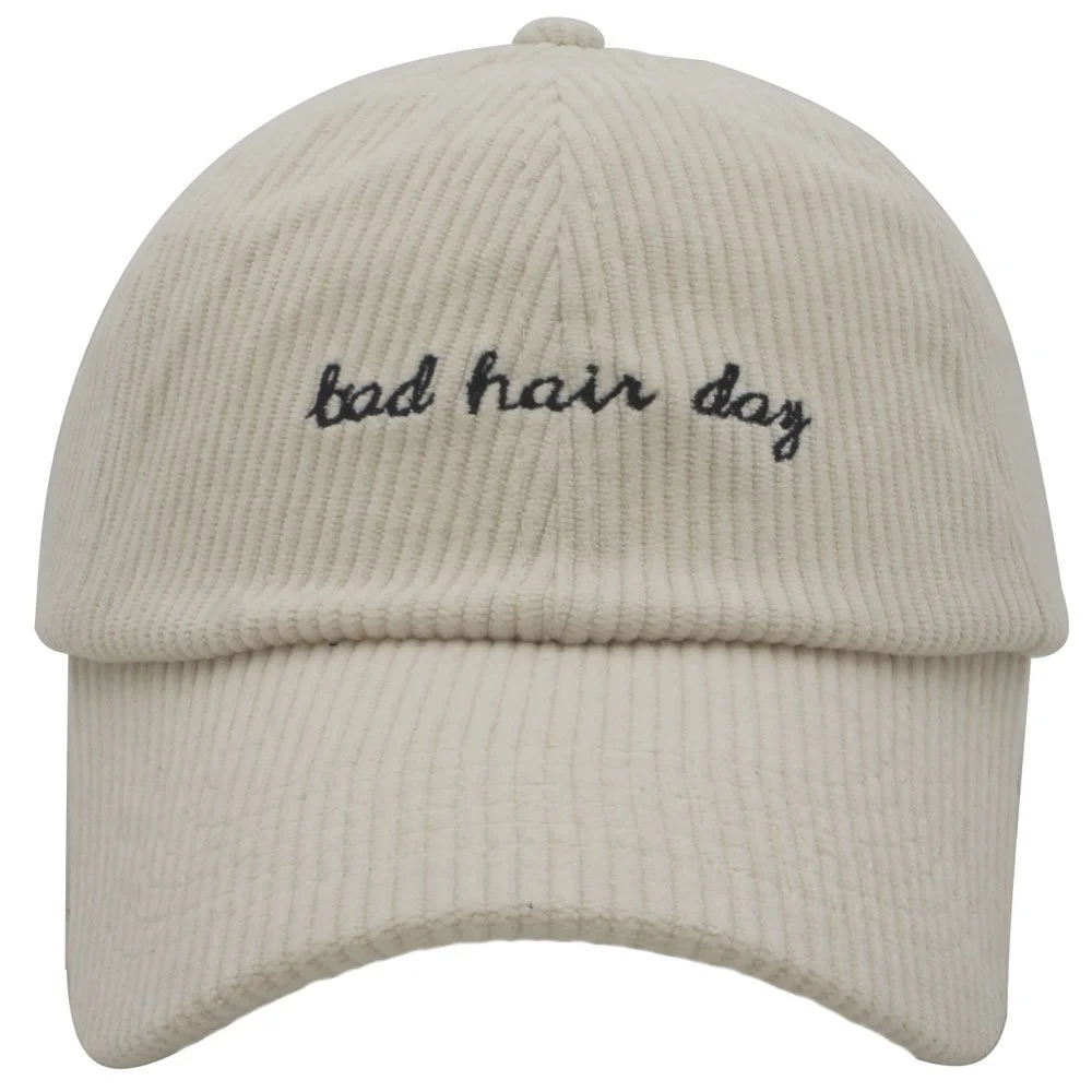 Bad Hair Day Corduroy Baseball Cap
