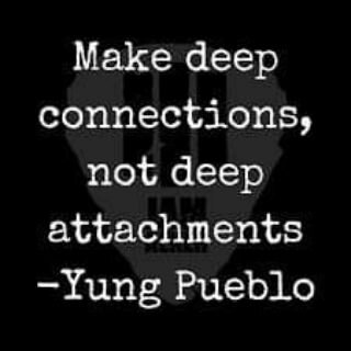 Took me years to understand the difference. 

Connections are made from a place of wholeness and self acceptance, from curiosity, from embodiment. They often feel spacious, fluid and relaxed.

Attachments are often made from a place of codependency a