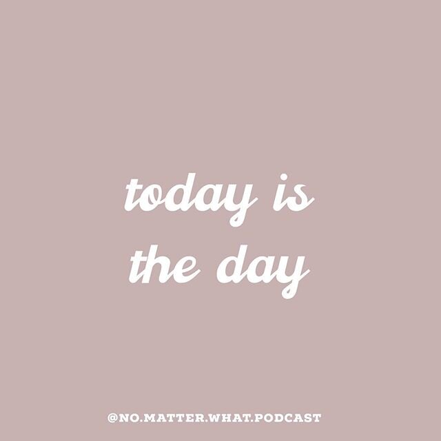 Today is the day the lord has made so let us rejoice and be glad in it! &mdash;

And today is the day the NEXT EPISODE is released!!!! So excited for you to hear and expectant for God to use this podcast to bring hope to your day. I got to have a sup