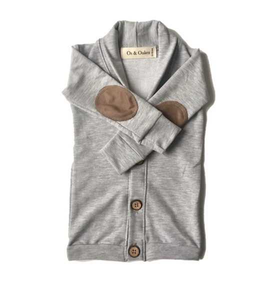OS & Oakes Bamboo Cardi in Light Grey