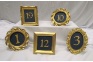 TABLE NUMBERS QUANTITY: 40 RENT: $1 EACH