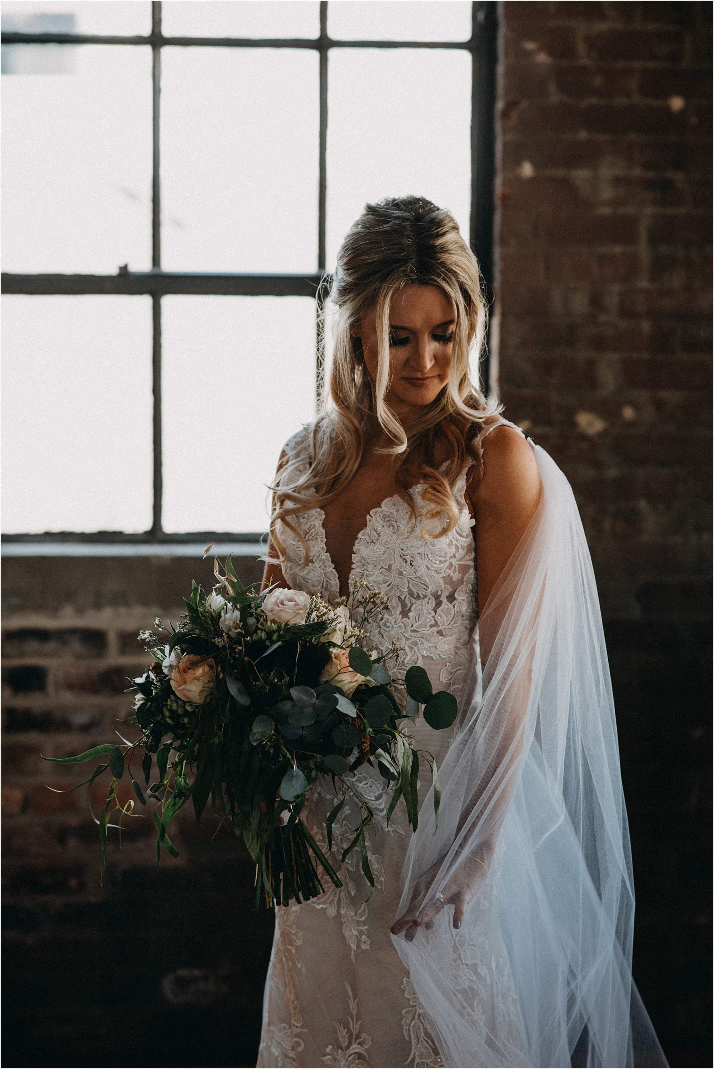 Bride at Bishop Station Atlanta Wedding photographer