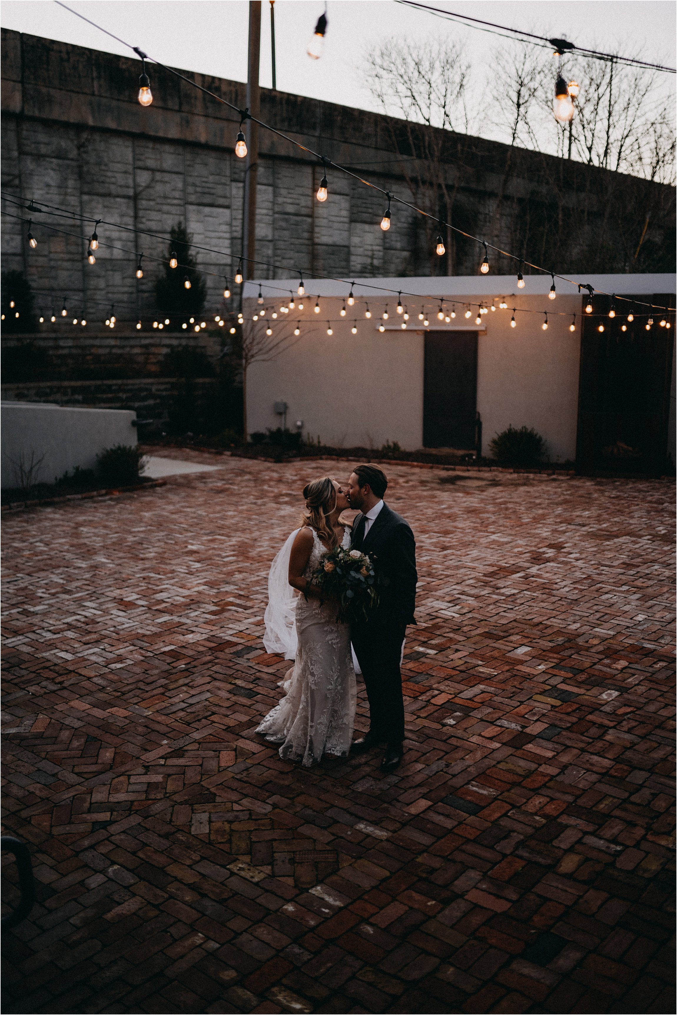 Bride &amp; Groom Bishop Station Atlanta Wedding photographer