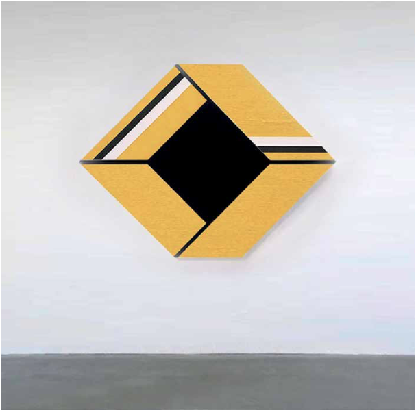 Untitled Wood. Painting Electrostatic 2017 57x57”