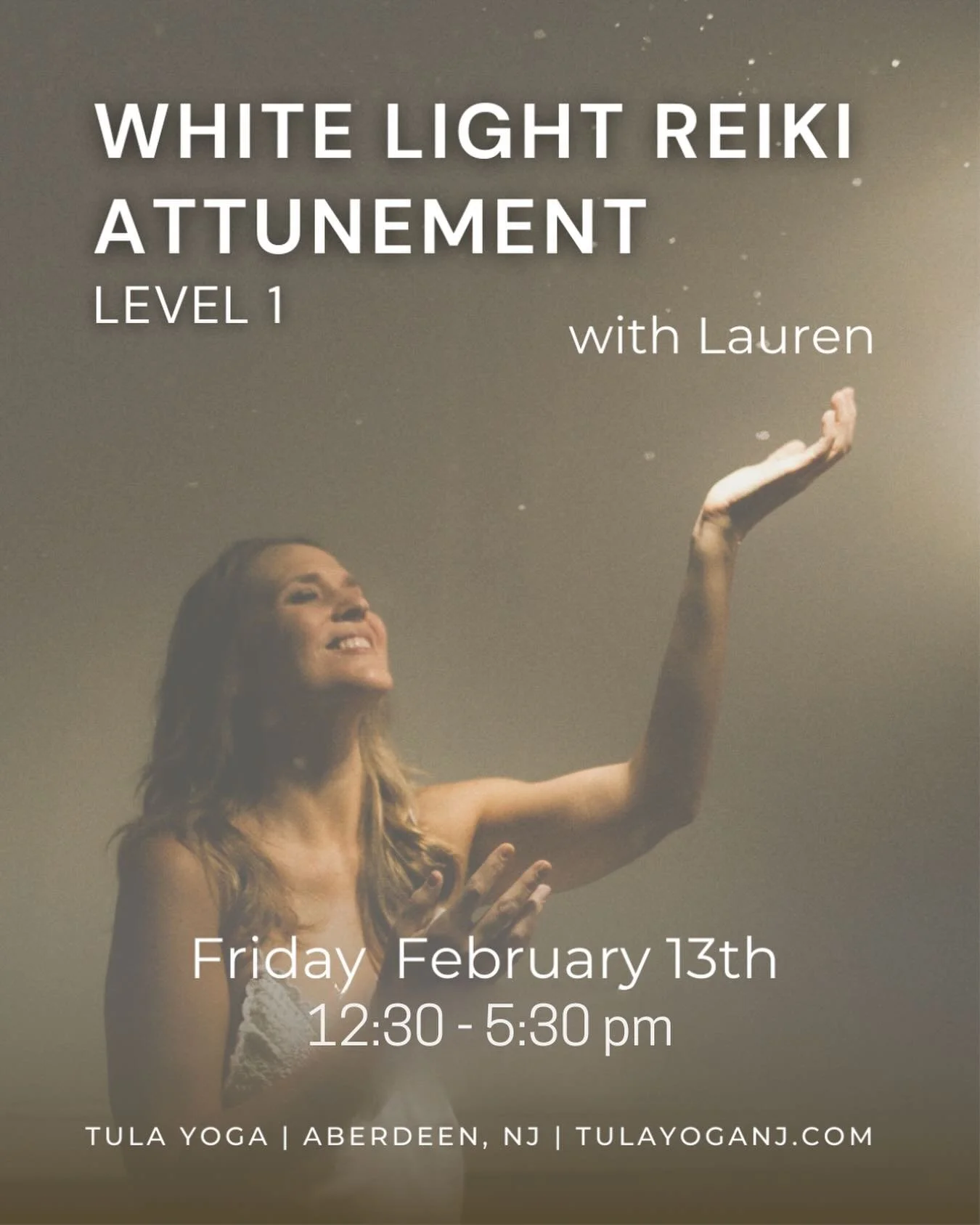 Due to today&rsquo;s weather, the White Light Usui Reiki Level 1 Attunement has been rescheduled.

New Date: Friday, February 13
12:30&ndash;5:30 PM
Location: @TulaYoga

And yes&hellip; there is ONE spot available 

Consider this your sign to gift yo