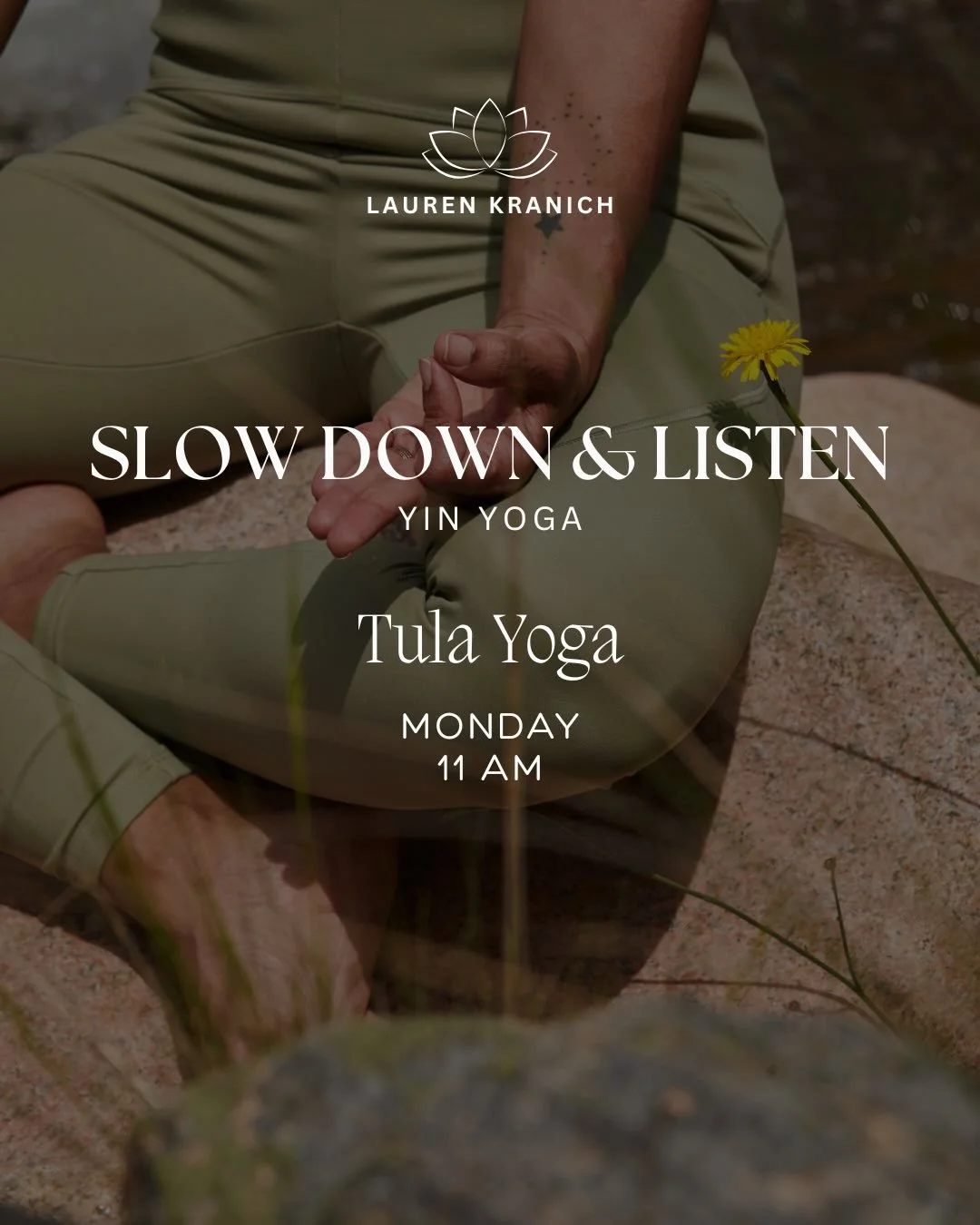 Yin yoga invites you to slow down and listen. By holding postures for longer periods, we gently target deeper connective tissues, support joint health, and create space where the body tends to hold tension. 

This quiet, intentional practice helps sh