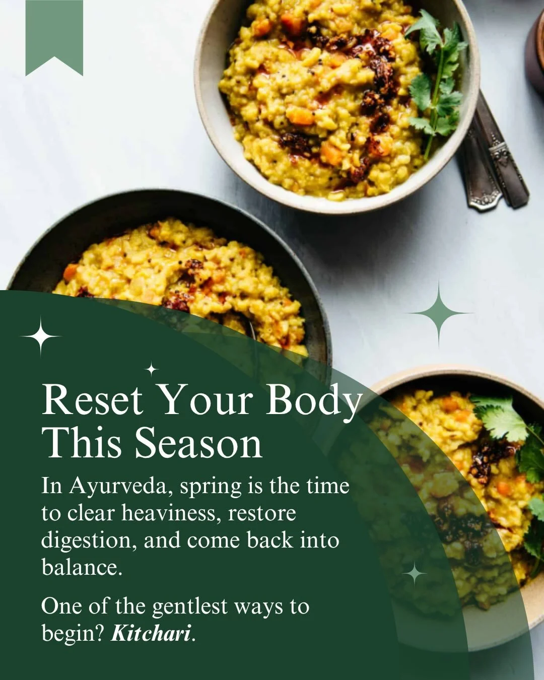 Spring isn&rsquo;t just for decluttering your home, it&rsquo;s for clearing out the heaviness in your body and mind. 

In Ayurveda, this seasonal reset supports digestion, energy flow, and overall balance, especially as Kapha energy begins to rise du