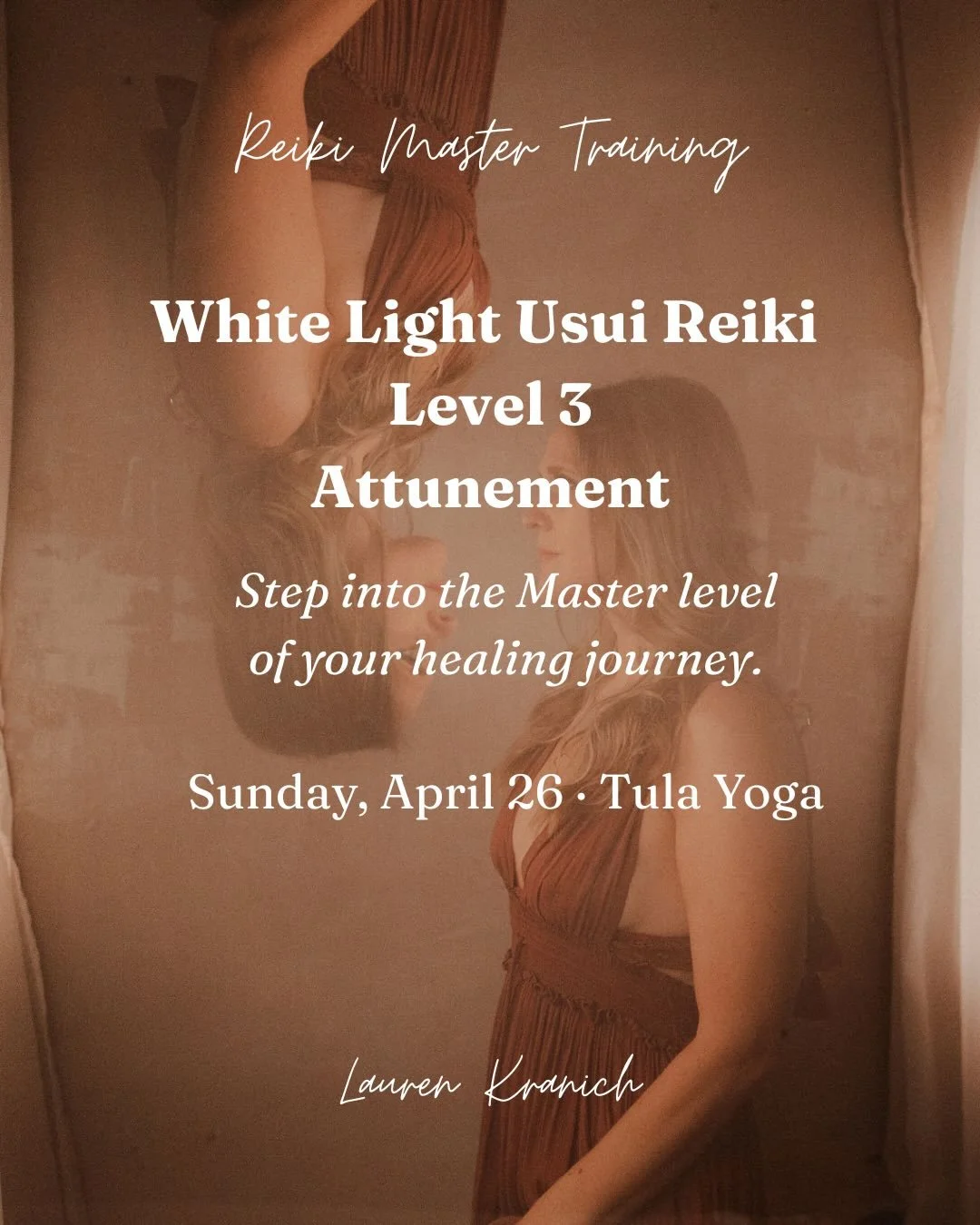 Step into the Master Level of Your Reiki Journey 

Reiki practitioners, elevate your practice this Sunday with the White Light Usui Reiki Level 3 Attunement @TulaYoga.

During this immersive session, you&rsquo;ll:
&bull; Receive the Master Symbol
&bu