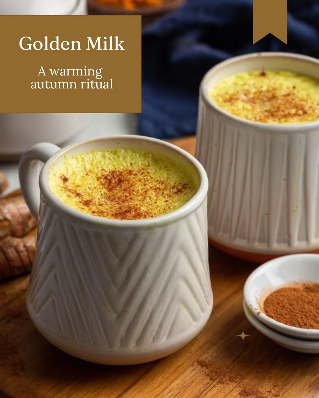 As the days become cooler and the evenings begin earlier, 3 pm can be the perfect time to pause and reset as you enjoy a warm glass of Golden Milk.

Golden milk combines warming turmeric, ginger, and cinnamon with creamy coconut milk for a soothing a