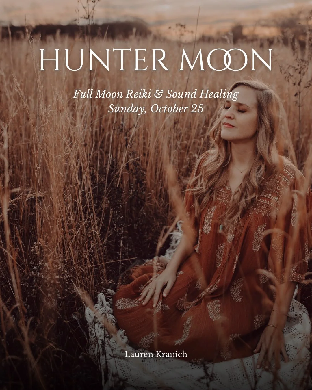 As we move deeper into autumn, the October Full Moon invites us to pause, reflect, and release what we no longer need.

Join me for a 90-minute gathering of grounding, energetic renewal, and connection. We&rsquo;ll begin with a guided meditation, fol